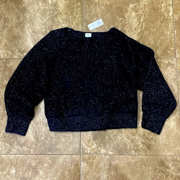 J. Crew Sweaters - Black with silver threads shimmer large never worn